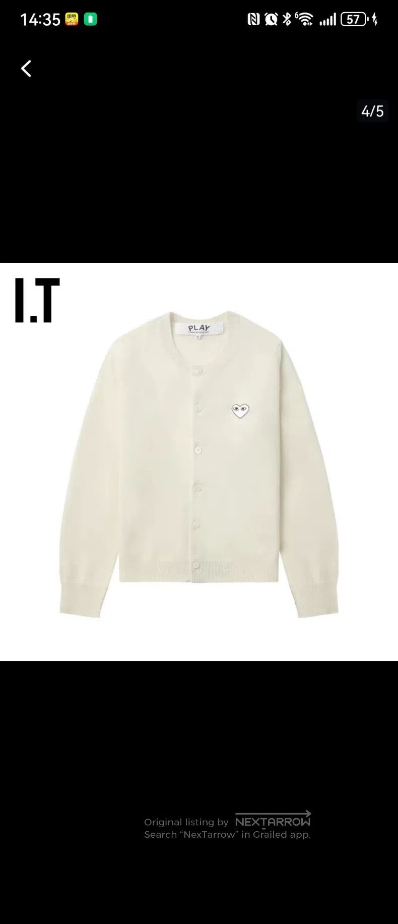 Comme des Garcons Comme Des Garcons White white heart round neck wool cardig Size M / US 6-8 / IT 42-44 - 7 Thumbnail