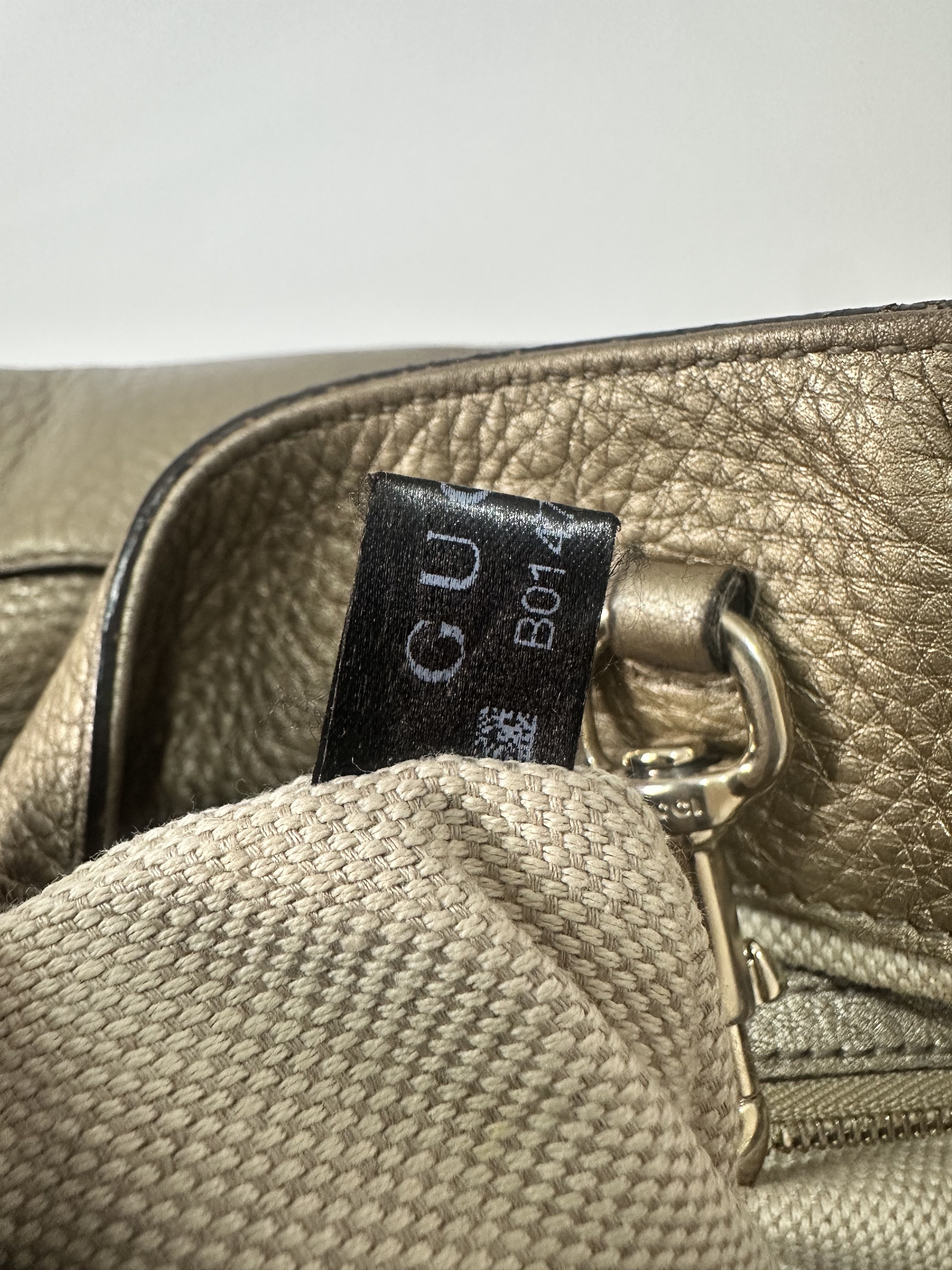 Gucci Gucci Gold Pebbled Leather Medium Soho Tote Size ONE SIZE - 10 Thumbnail