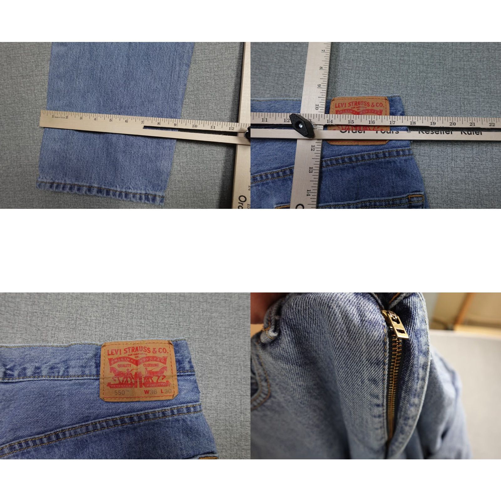 Levi's VINTAGE Levi's 550 Jeans Mens 36x30 Blue Relaxed Fit Light Wash Western Cowboy Rancher Jeans Size US 36 / EU 52 - 8 Thumbnail