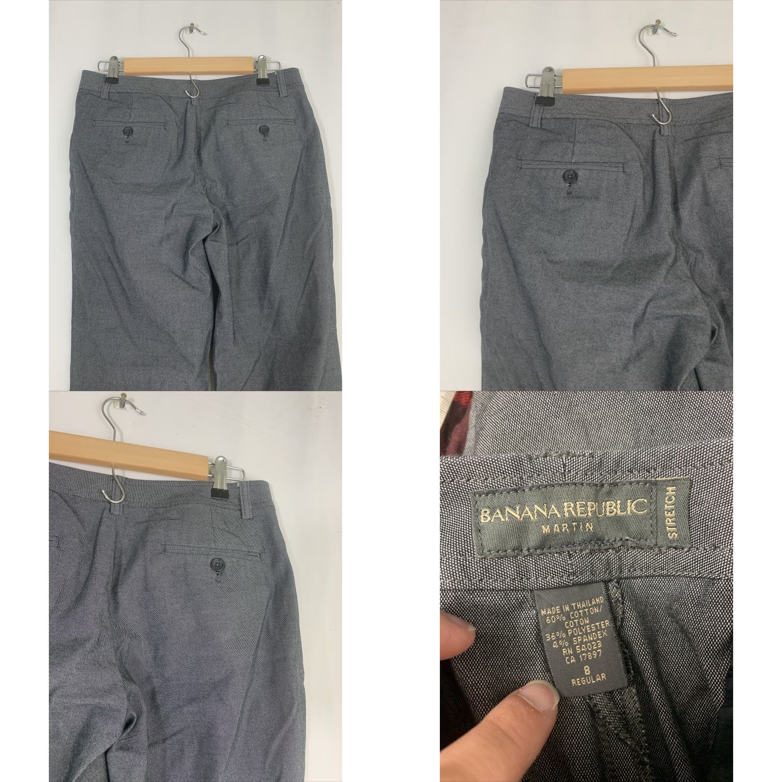 Banana Republic banana republic pants dress pants grey 8 women stretch Martin regular 31x29 casual Size 30" / US 8 / IT 44 - 8 Thumbnail