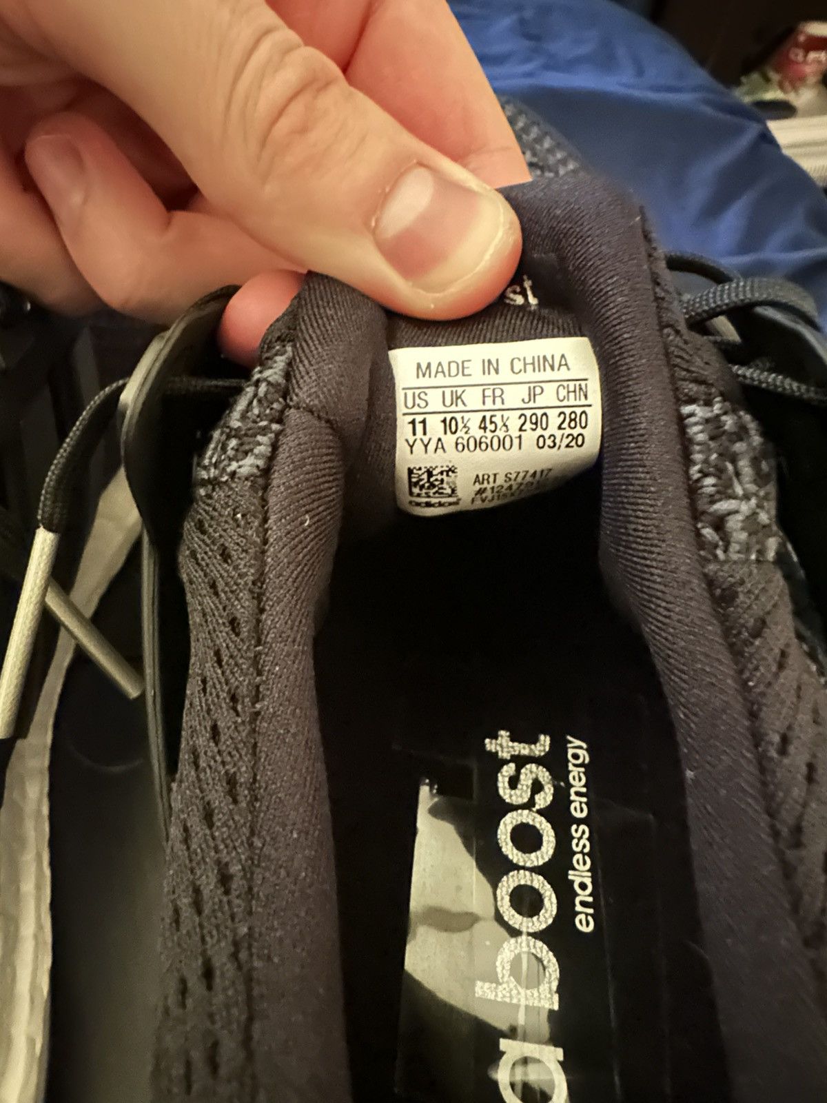 Adidas Ultraboost 1.0 Core Black Size US 11 / EU 44 - 3 Thumbnail