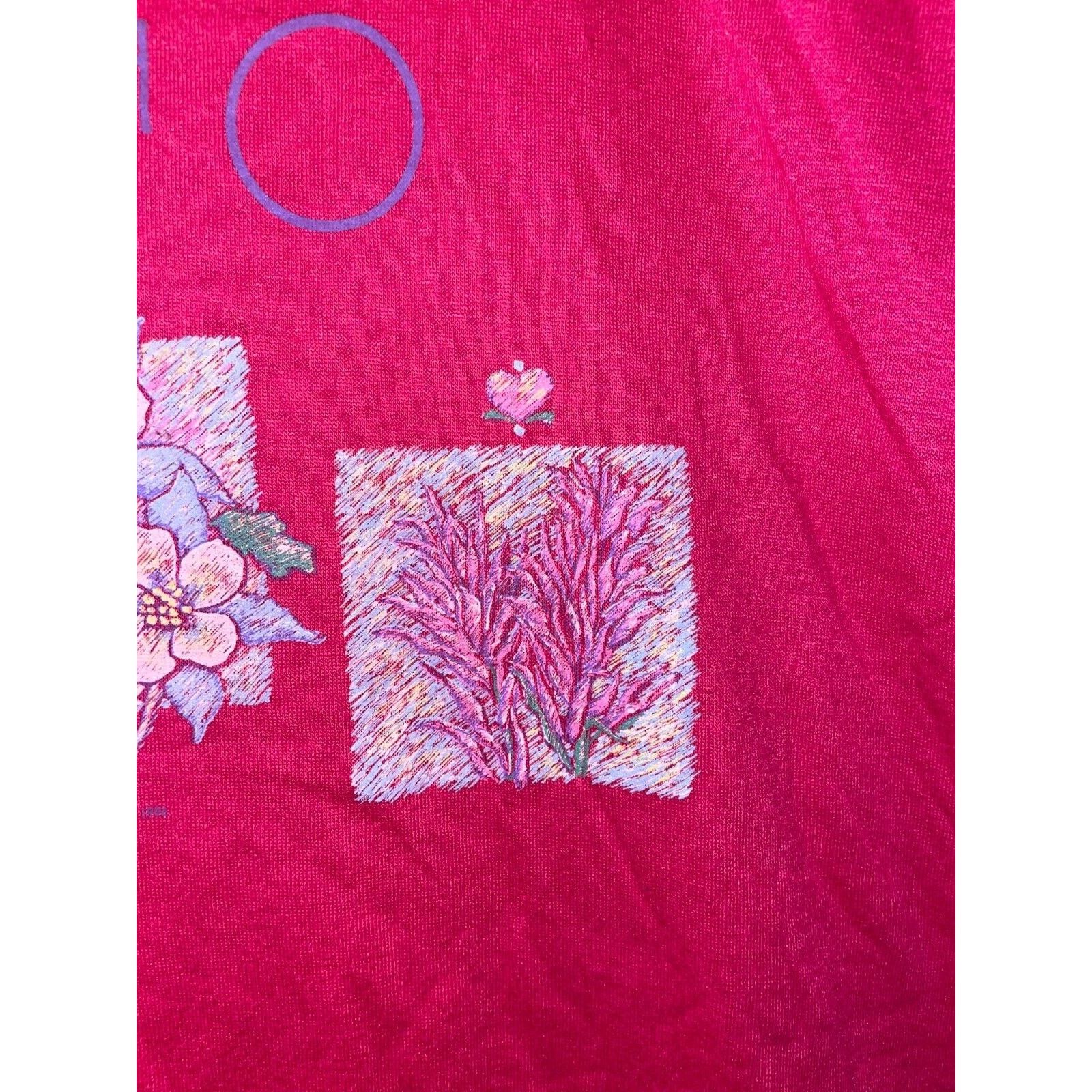 Jerzees Vintage Reno Shirt Tee Flower Graphic Pink Shirt VTG 1990s X Size US XL / EU 56 / 4 - 5 Thumbnail