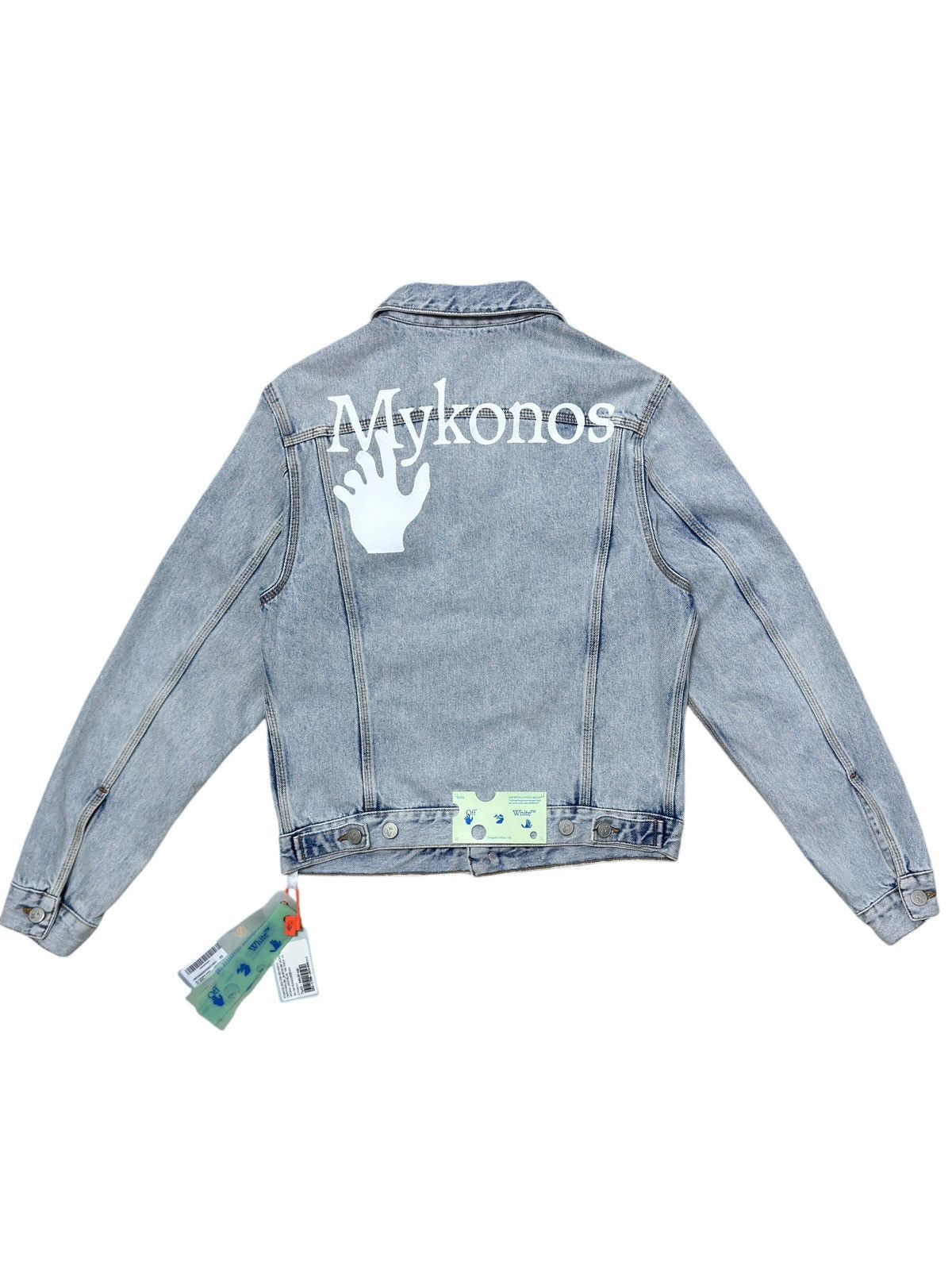 Custom off white denim jacket