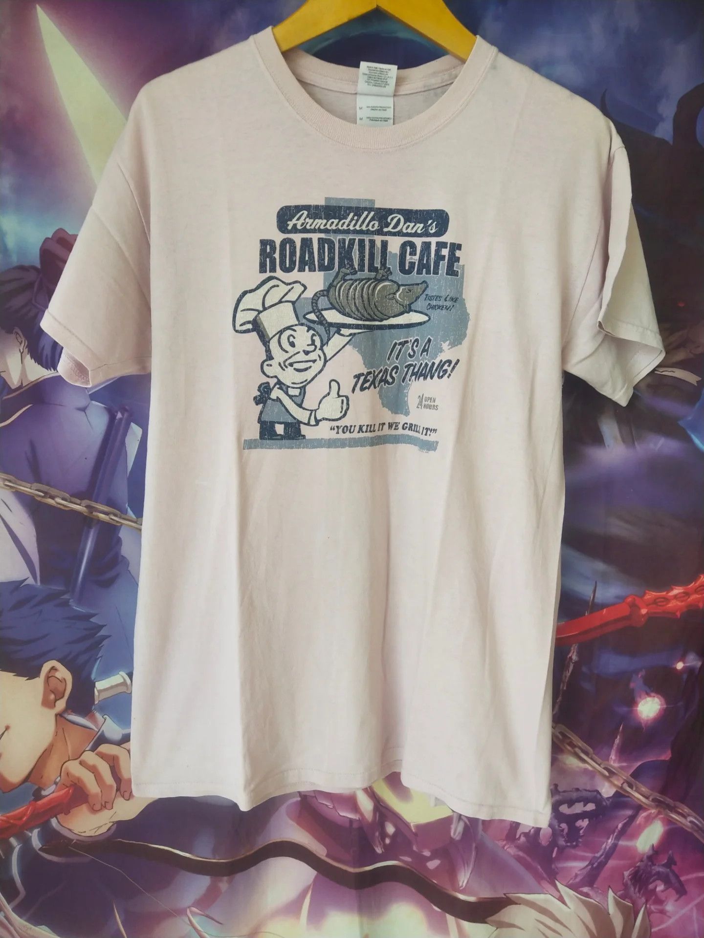 Vintage Vintage Armadillo Dan's Roadkill Cafe Texas Parody Tee Size US M / EU 48-50 / 2 - 1 Thumbnail