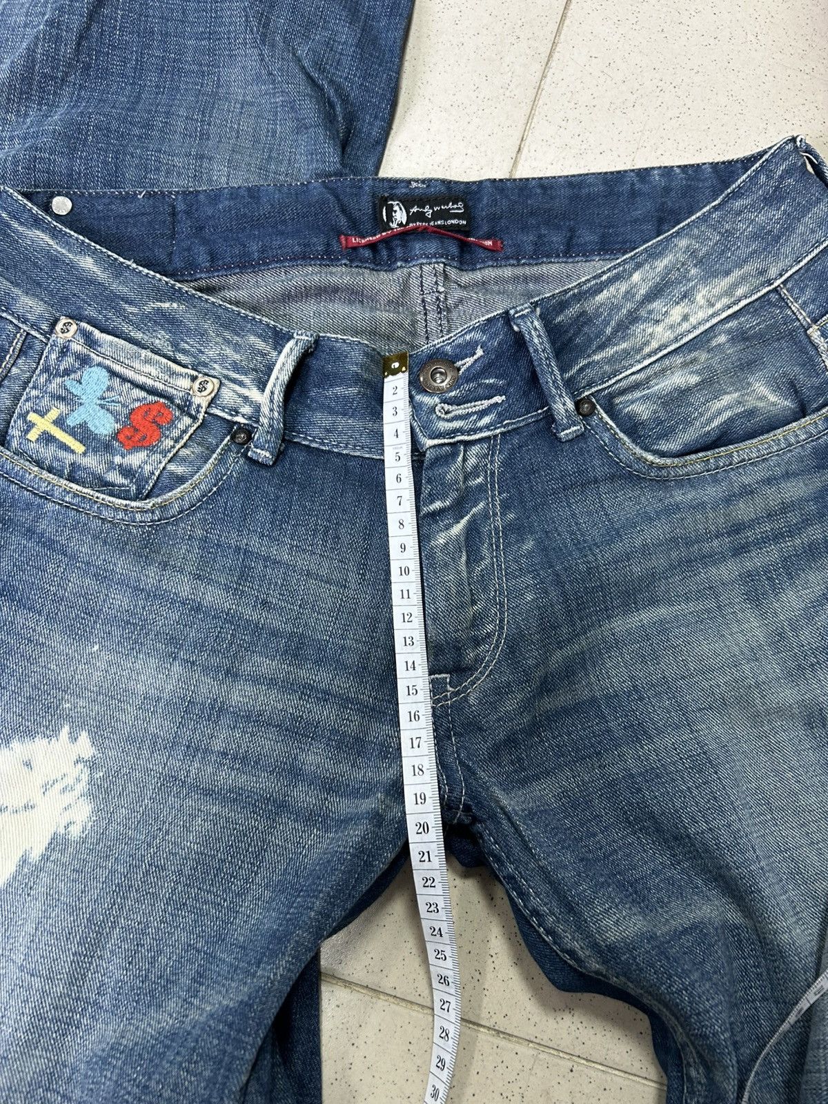 Andy Warhol Y2K Andy Warhol Pepe Jeans Art cargo JEANS Rare Retro Hype Size US 31 - 11 Thumbnail