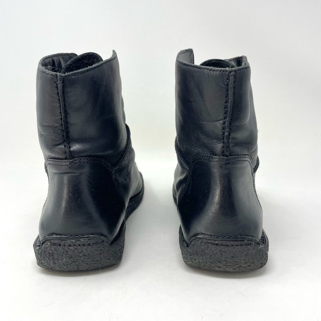 Denver Hayes VTG Denver Hayes Black Leather Square Toe Flate Booties US 8 Size US 8 / IT 38 - 6 Thumbnail