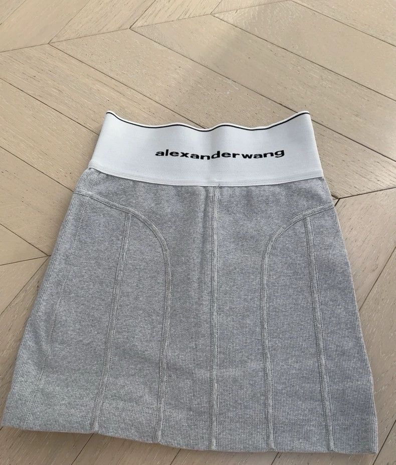 Alexander Wang Alexander Wang Women's Gray Mini Skirt- Size 26" / US 2 / IT 38 - 1 Thumbnail