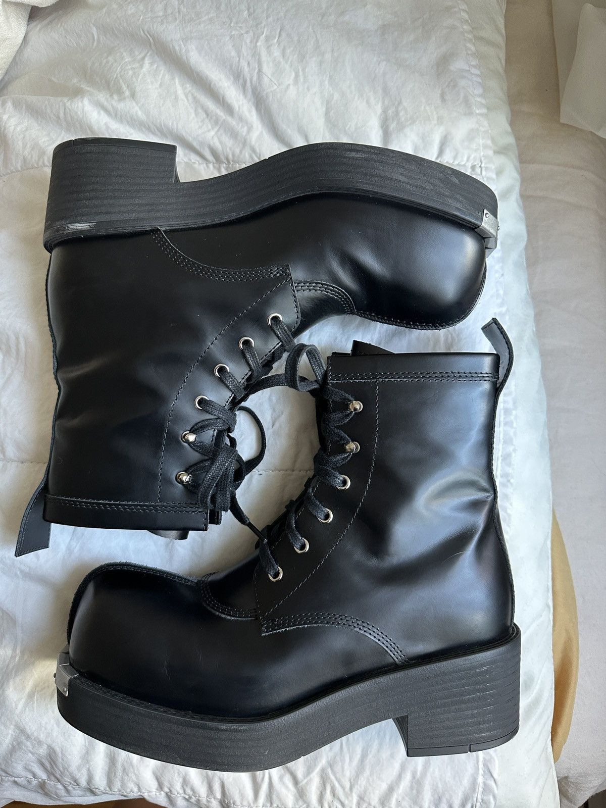 MM6 MM6 Margiela Lace-Up Biker Boots Size US 8 / IT 38 - 3 Thumbnail