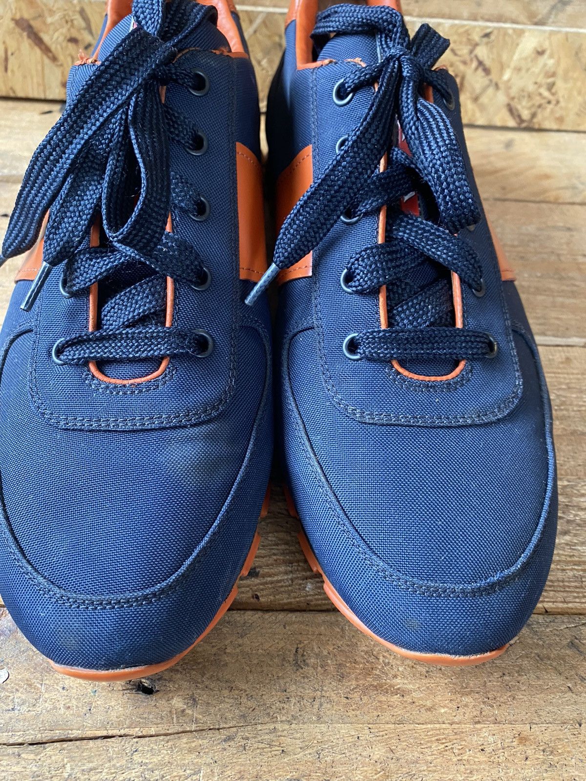 Prada Prada match blue leather trainer sneakers Size US 11.5 / EU 44-45 - 10 Thumbnail