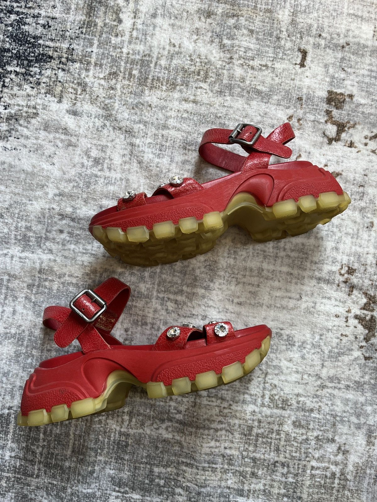 Miu Miu Miu Miu Red Platform Sandals (unisex) Size US 11 / IT 41 - 7 Thumbnail