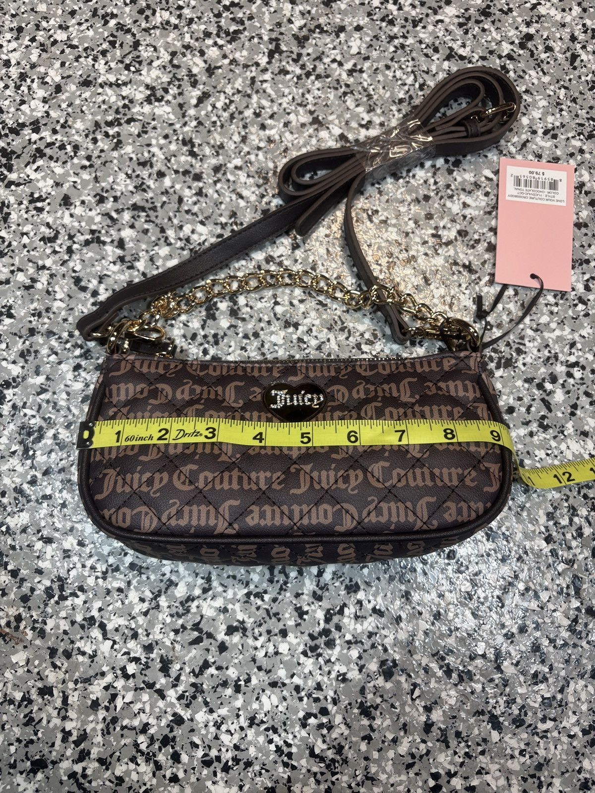 Juicy Couture Vintage Y2K Juicy Couture Brown Quilted Leather Shoulder Bag Size ONE SIZE - 11 Thumbnail