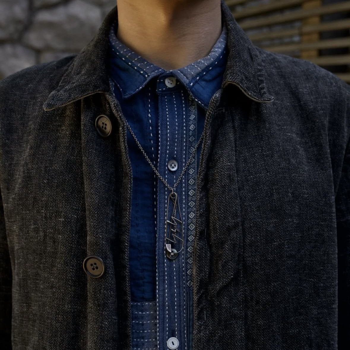 C.P. Company AW06 Tinto Terra Linen Herringbone Mac Coat mud earth dye Size US S / EU 44-46 / 1 - 15 Thumbnail