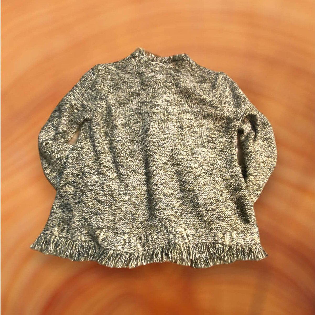 Anthropologie Angel of the North Anthro Green Knit Fringe Cardigan Size M Size M / US 6-8 / IT 42-44 - 8 Thumbnail