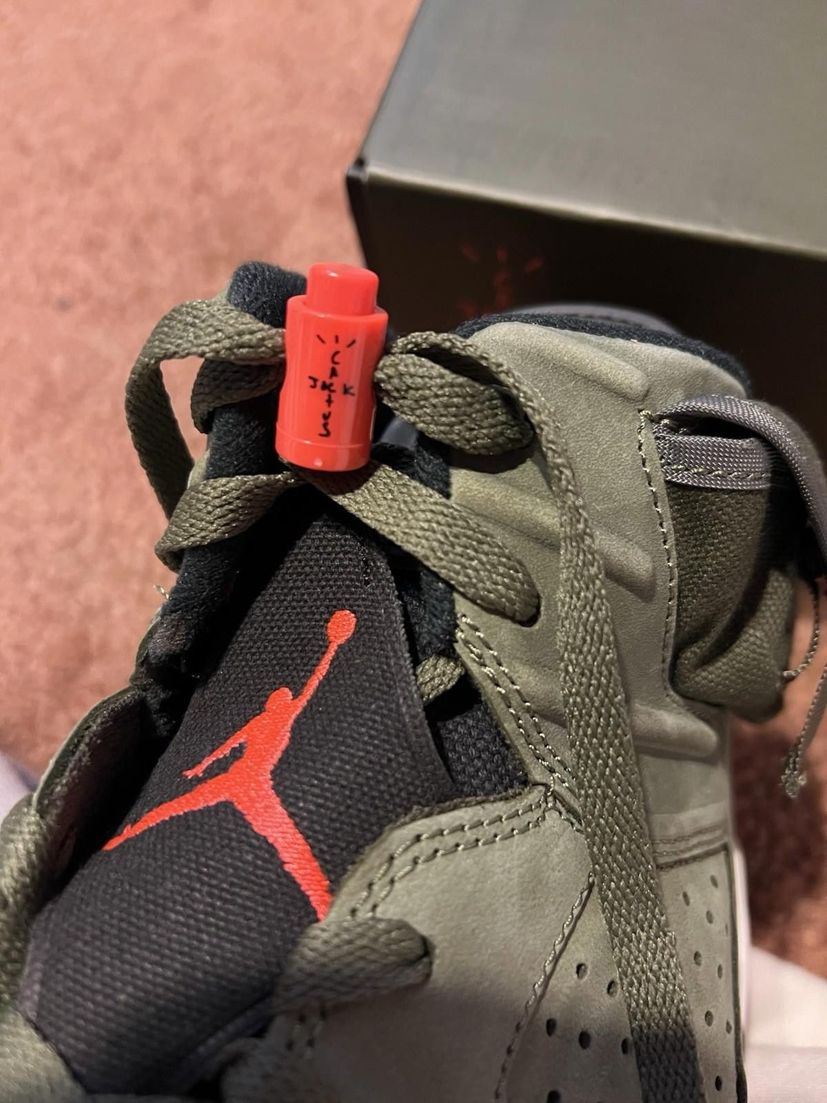 Nike Air Jordan 6 Retro Travis Scott Olive Reimagined CN1084 200 Size US 10.5 / EU 43-44 - 11 Thumbnail