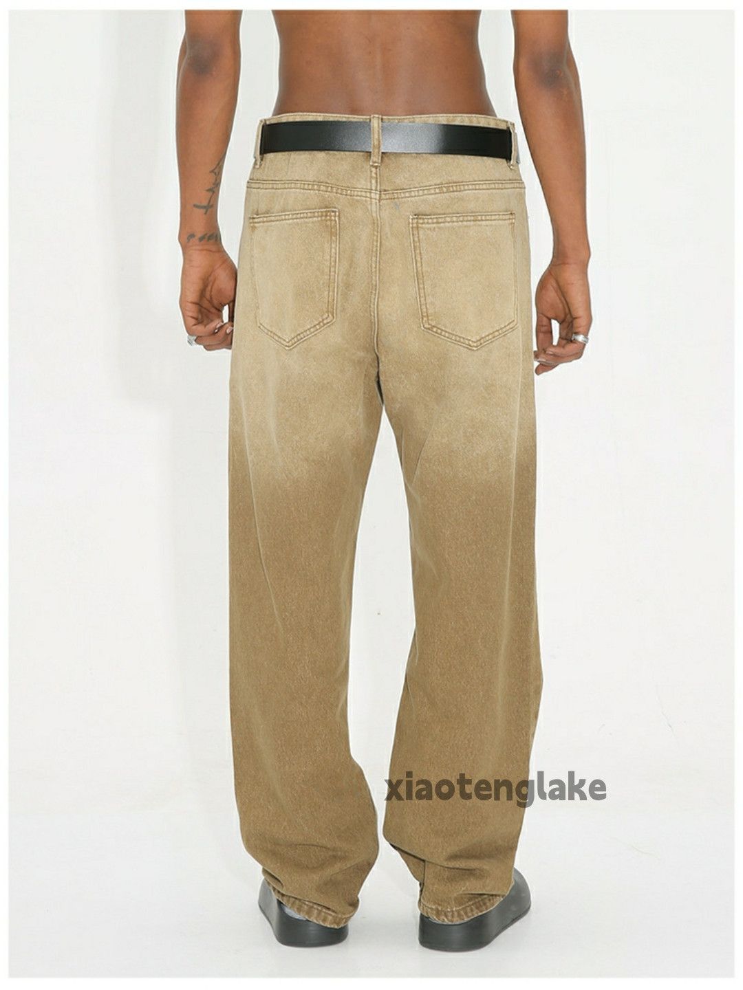 Jean × Vintage washed faded tie dye gradient loose skate hiphop jeans Size US 32 / EU 48 - 2 Thumbnail