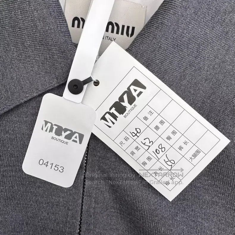 Miu Miu Miu Miu 40 Gray fake two-piece jacket coat Size L / US 10 / IT 46 - 8 Thumbnail