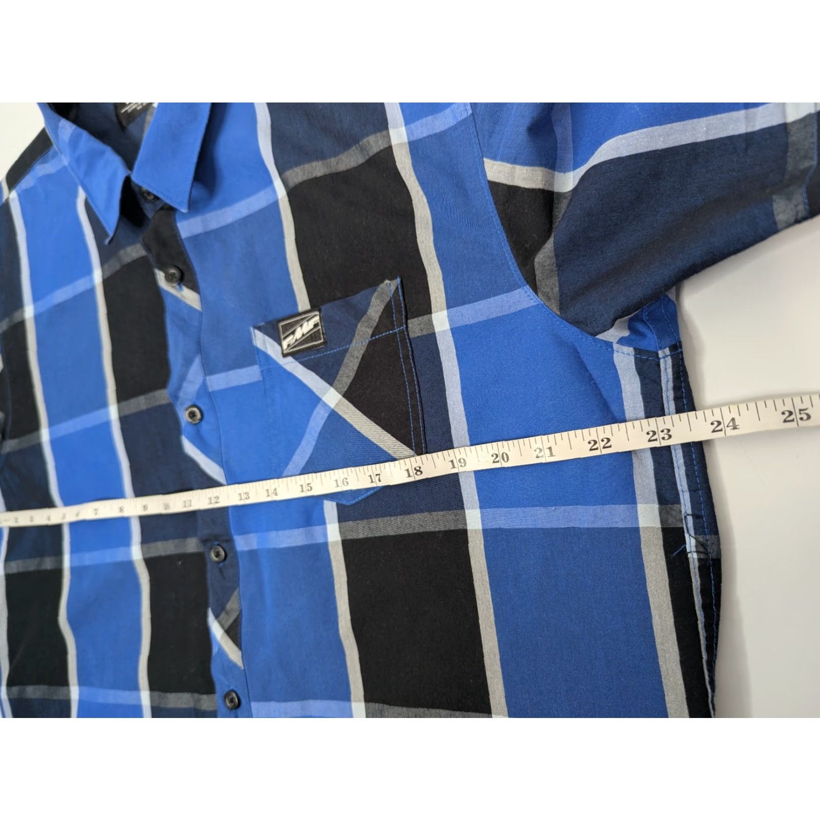 Vintage FMF Racing Short Sleeve Button-Up Plaid Shirt Men's XL Blue Modocross? Size US XL / EU 56 / 4 - 5 Thumbnail