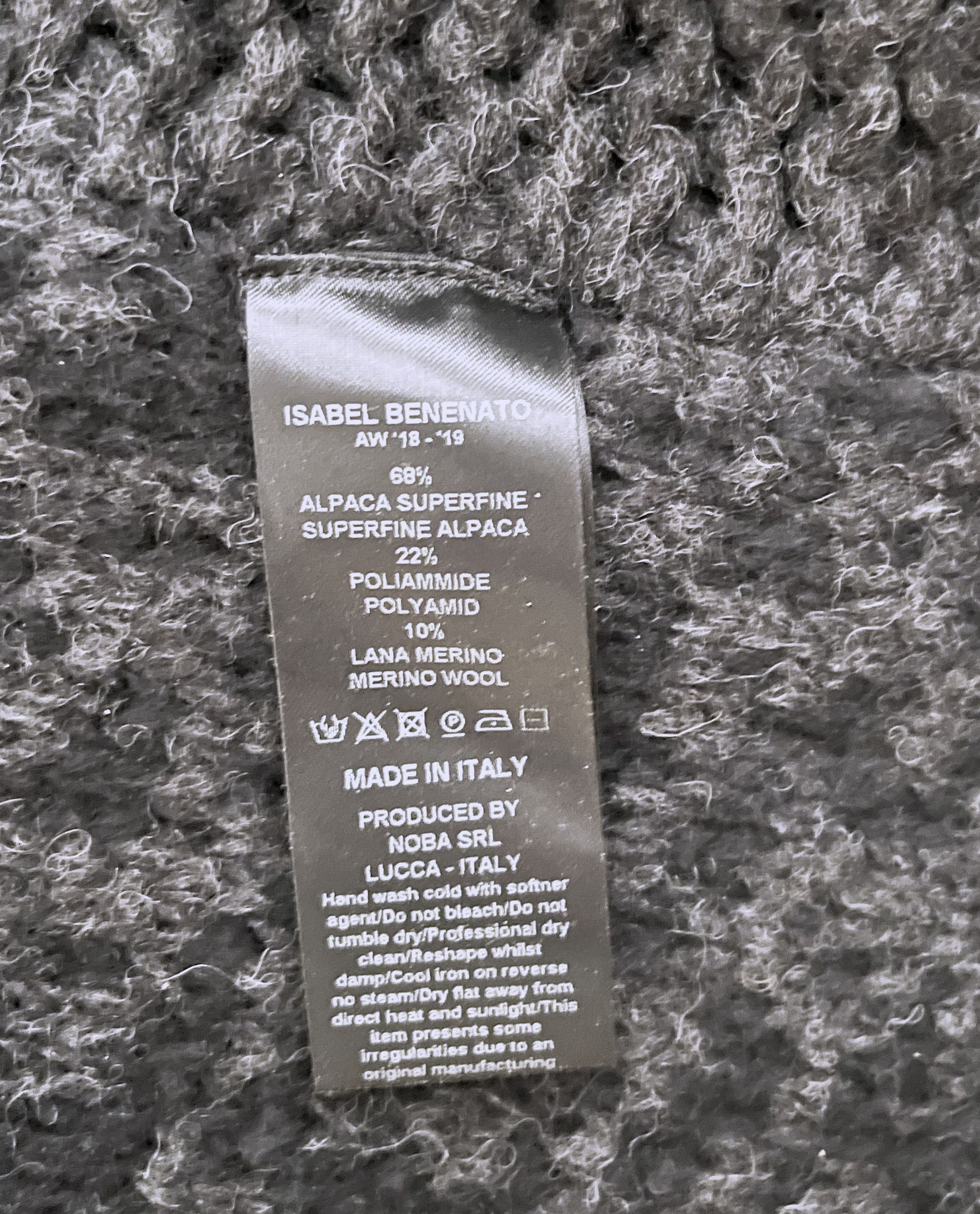 Isabel Benenato superfine alpaca knit sweater/ asymmetrical hem Size US S / EU 44-46 / 1 - 15 Thumbnail