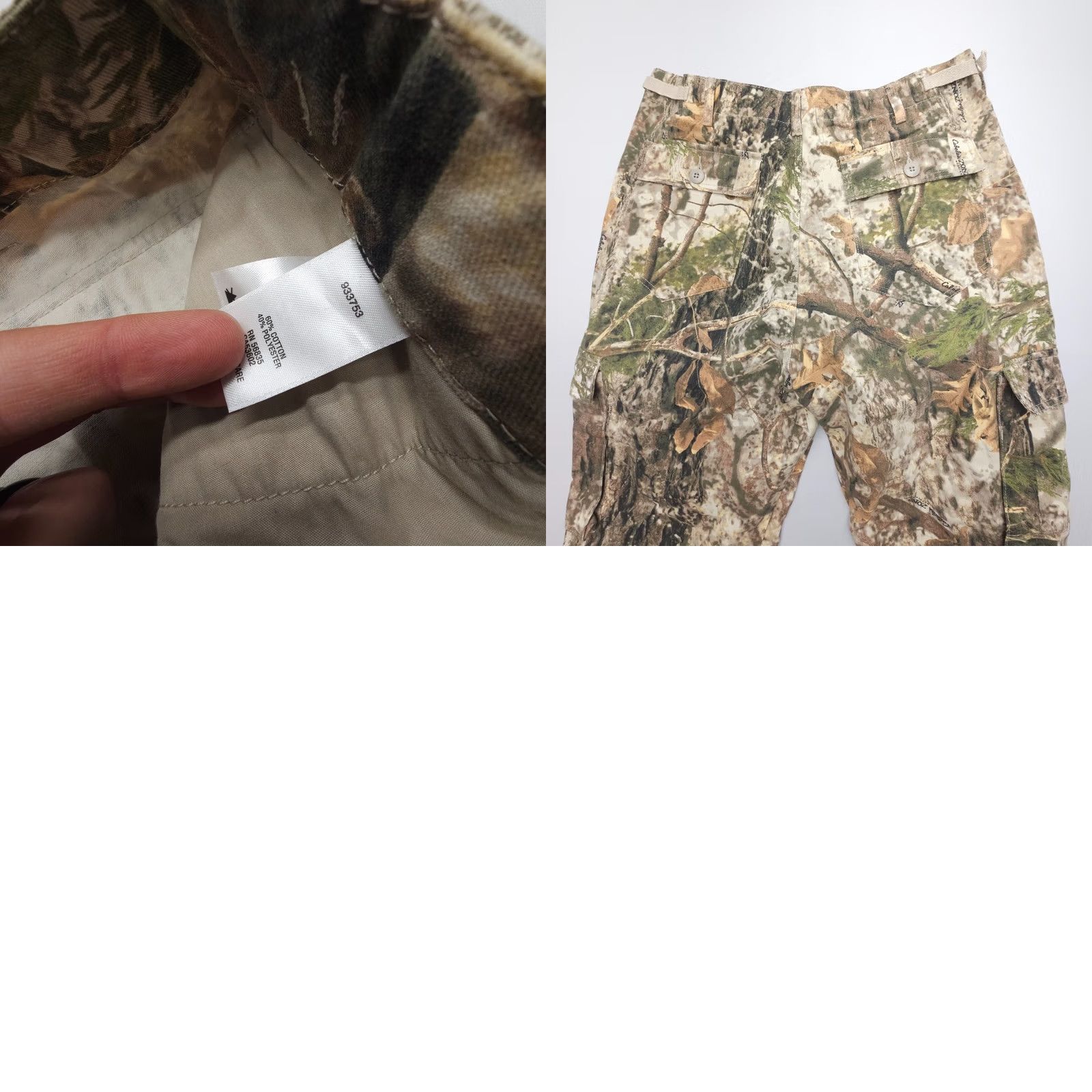 Vintage Cabela's Woodlands Camo Cargo Pants Mens 36 x 33 Hunting Adjustable Cargo Pocket Twill Cotton Blend Pocketed Belted Casual Workwear Size US 36 / EU 52 - 9 Thumbnail