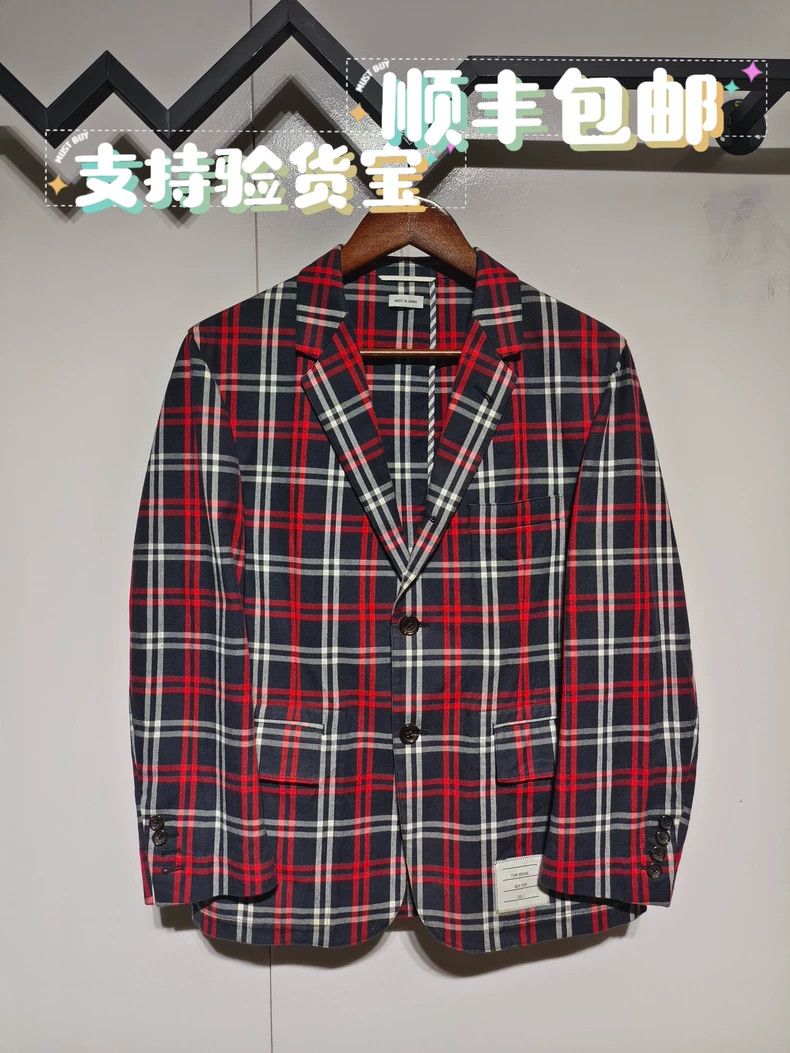 Thom Browne Thom Browne size1 Red plaid suit jacket Size 34S - 1 Thumbnail