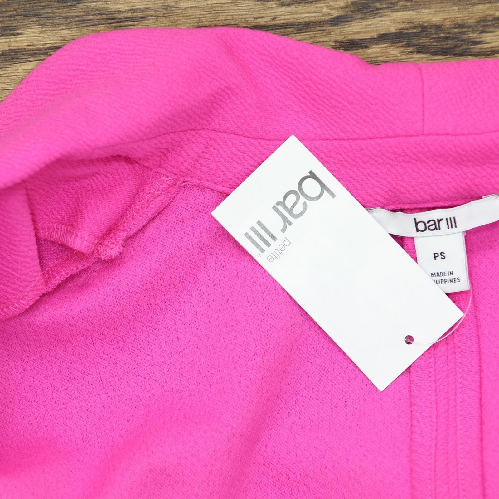 Bar III Nwt Bar Iii Shawl-collar Blazer Jacket Pinkadelic Pink Ps Size S / US 4 / IT 40 - 3 Thumbnail