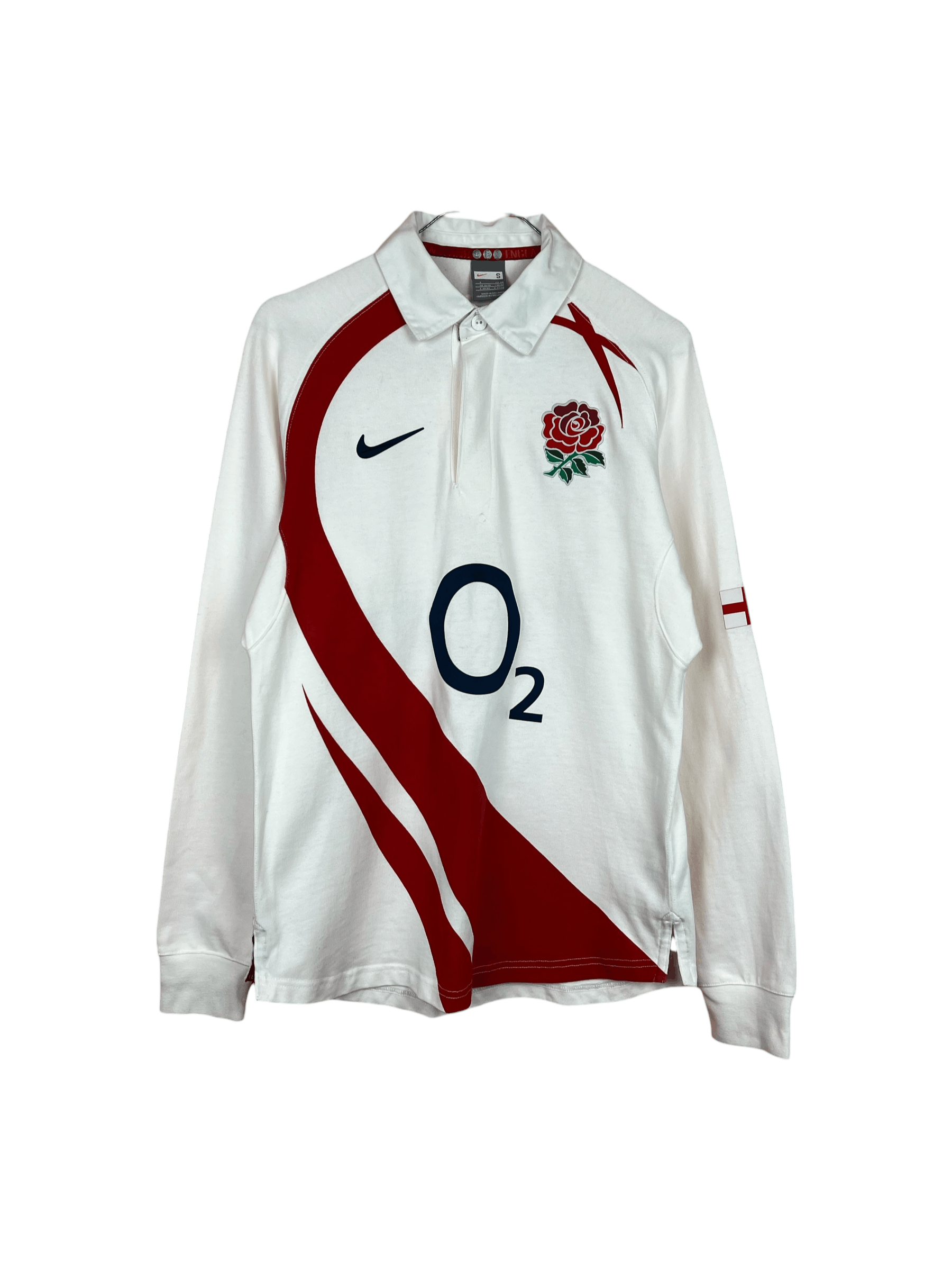 Nike Nike o2 rugby vintage England polo long sleeve streetwear Size US S / EU 44-46 / 1 - 1 Thumbnail