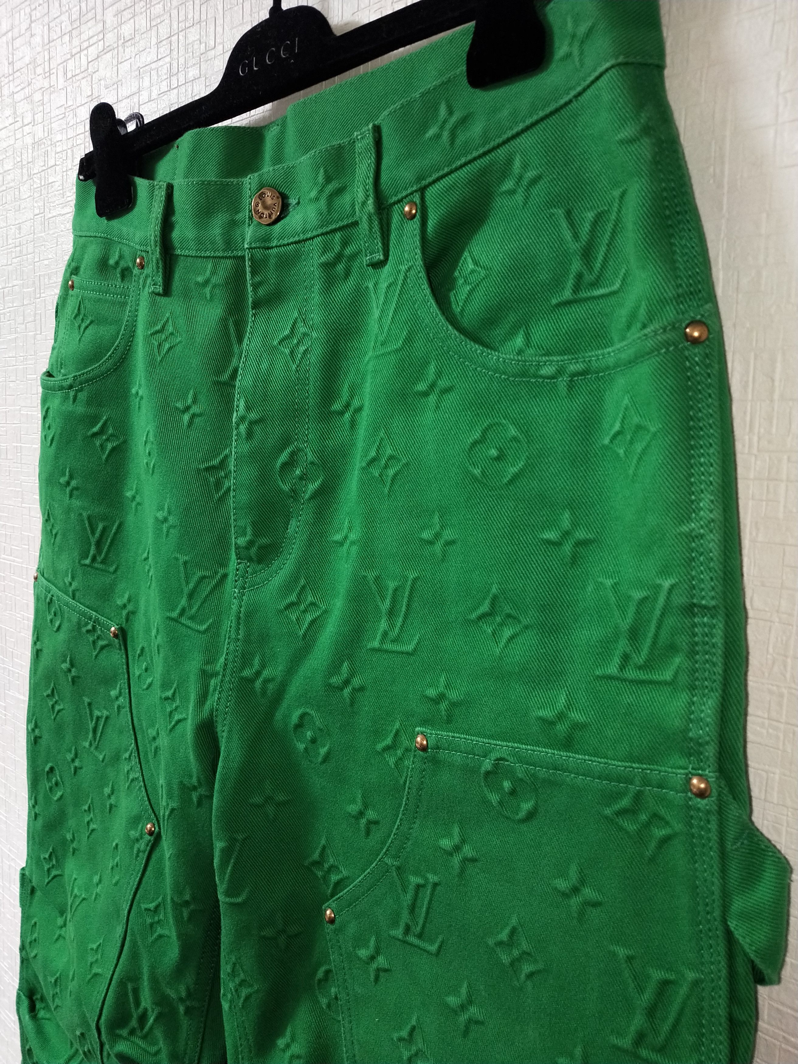 Louis Vuitton Monogram Detail Carpenter Denim Pants Size US 33 - 3 Thumbnail