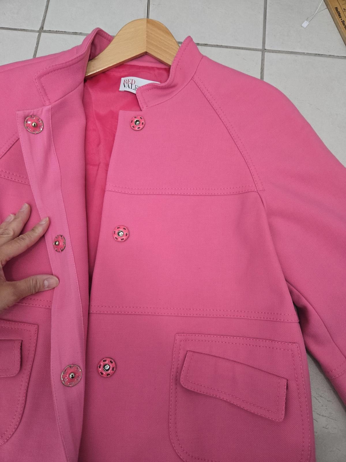 Designer RED VALENTINO Jacket Women's Small Pink Crop Blazer Jacket Size S / US 4 / IT 40 - 6 Thumbnail