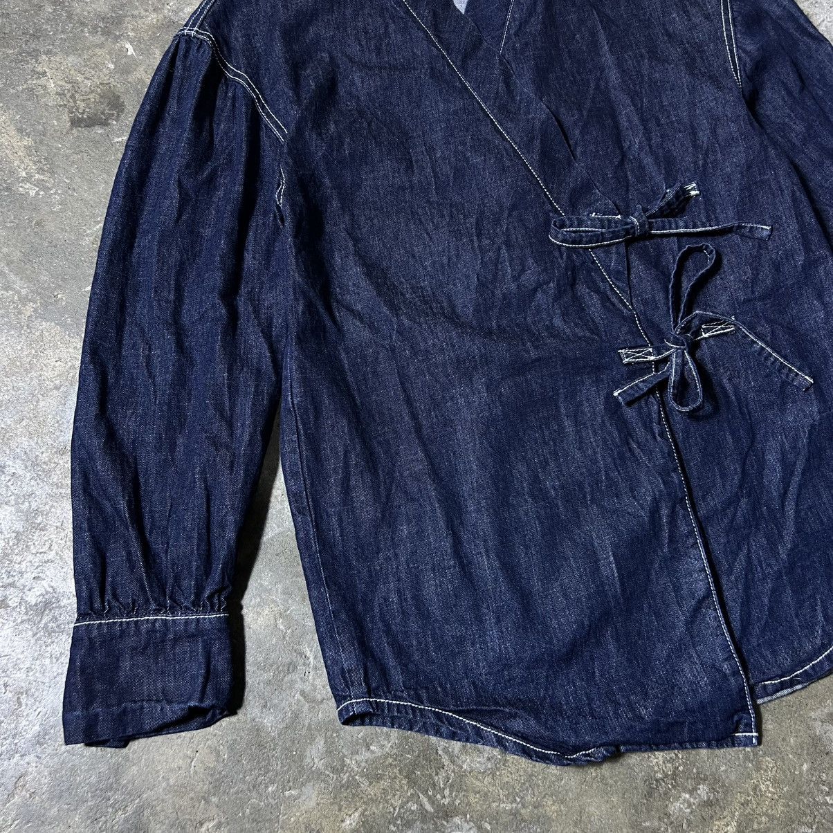 Kenzo Kenzo - SS/18 - Indigo Denim Wrap Kimono Jacket Size XS / US 0-2 / IT 36-38 - 3 Thumbnail