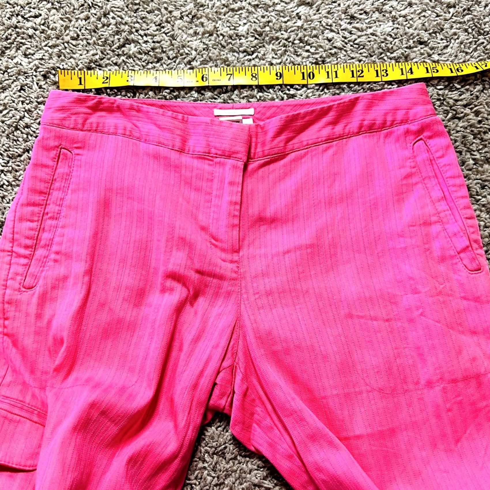 Izod IZOD Bermuda Capri Pants Women's Size 4 Pink Front Flat Zip Slit Casual 90s 2000s Vintage Style Womens Size 27" / US 4 / IT 40 - 2 Thumbnail