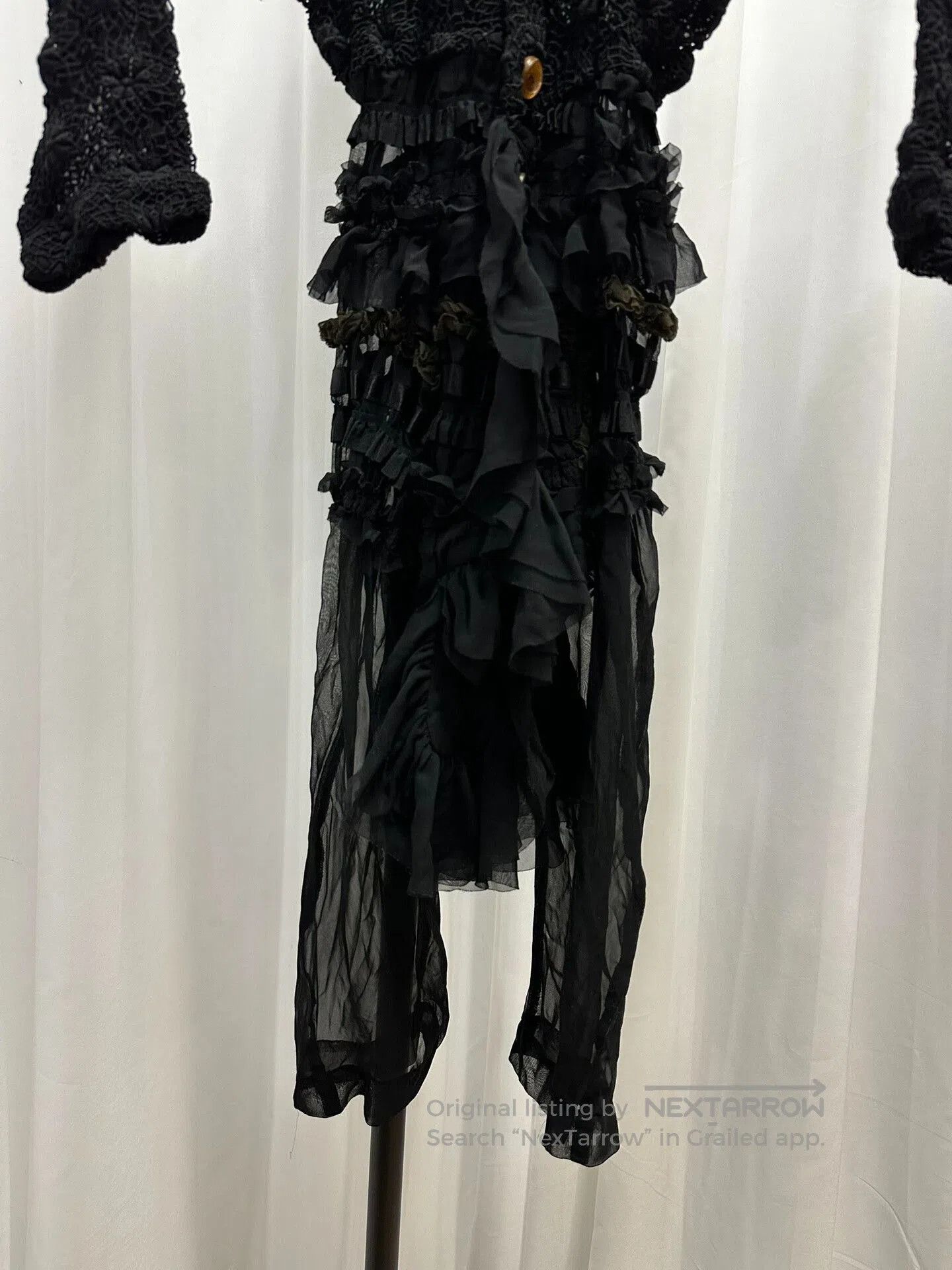 Comme des Garcons Comme des Garçons Black Lace Dress. Size S / US 4 / IT 40 - 3 Thumbnail