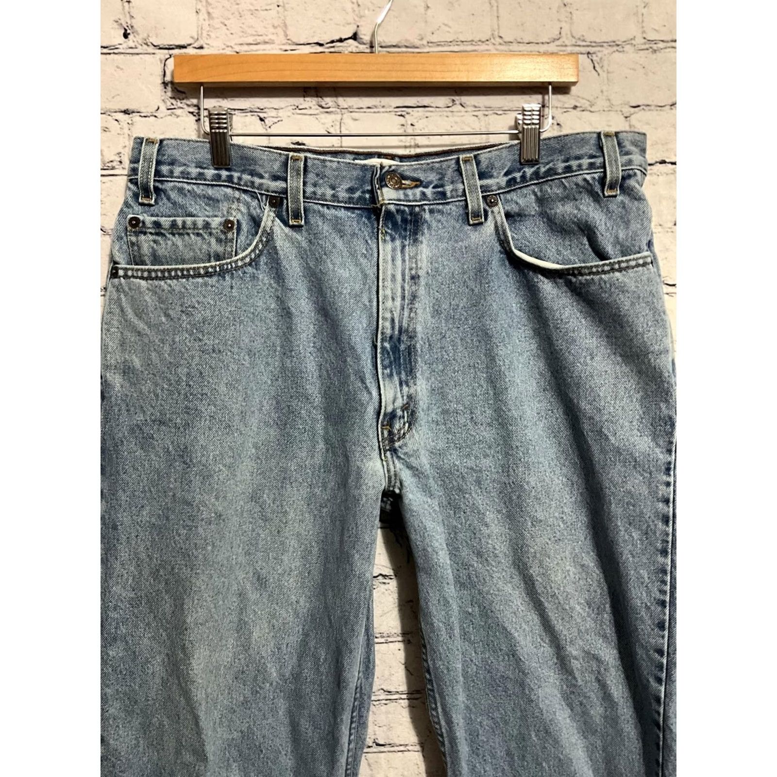 Levi's Levi's Jeans Signature Relaxed Fit Men W38 L30 Blue Denim Cotton Blend Button Closure N/A Regular Mens Size US 38 / EU 54 - 4 Thumbnail