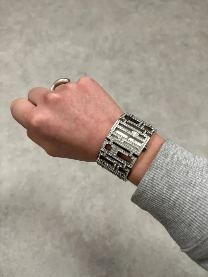 Dolce & Gabbana 2000s Dolce & Gabbana Grey Strass Abstract Watch Size ONE SIZE - 1 Thumbnail