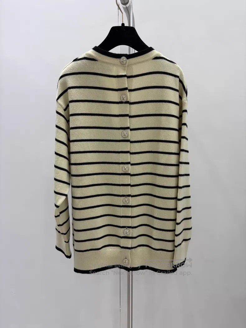Chanel Chanel Goose yellow striped button cardigan coat Size XS / US 0-2 / IT 36-38 - 2 Thumbnail