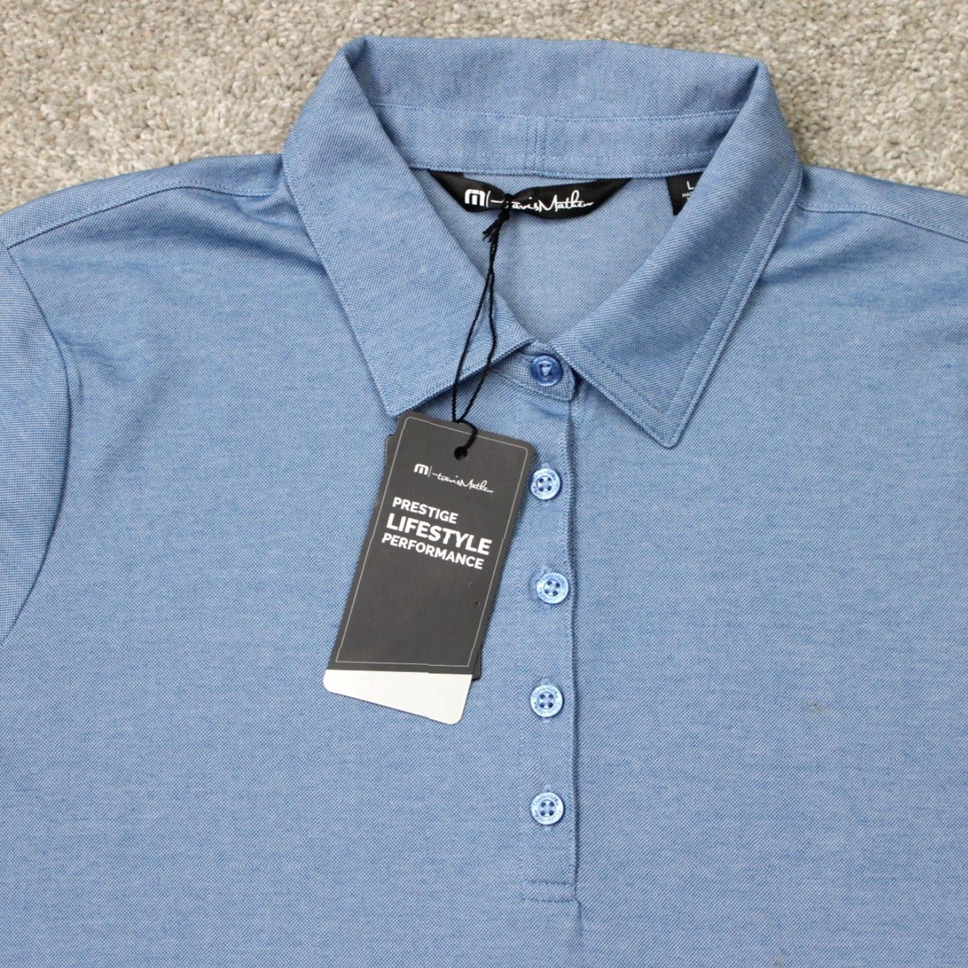 TravisMathew Travis Mathew Polo Shirt NWT Womens Large Blue Oceanside Pima Cotton/Poly S/S Size L / US 10 / IT 46 - 3 Thumbnail