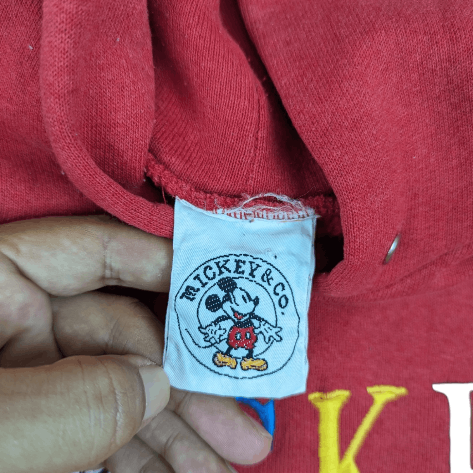 Disney Vintage 90's DISNEY Mickey Mouse Spell Out Hoodie Size US L / EU 52-54 / 3 - 11 Thumbnail