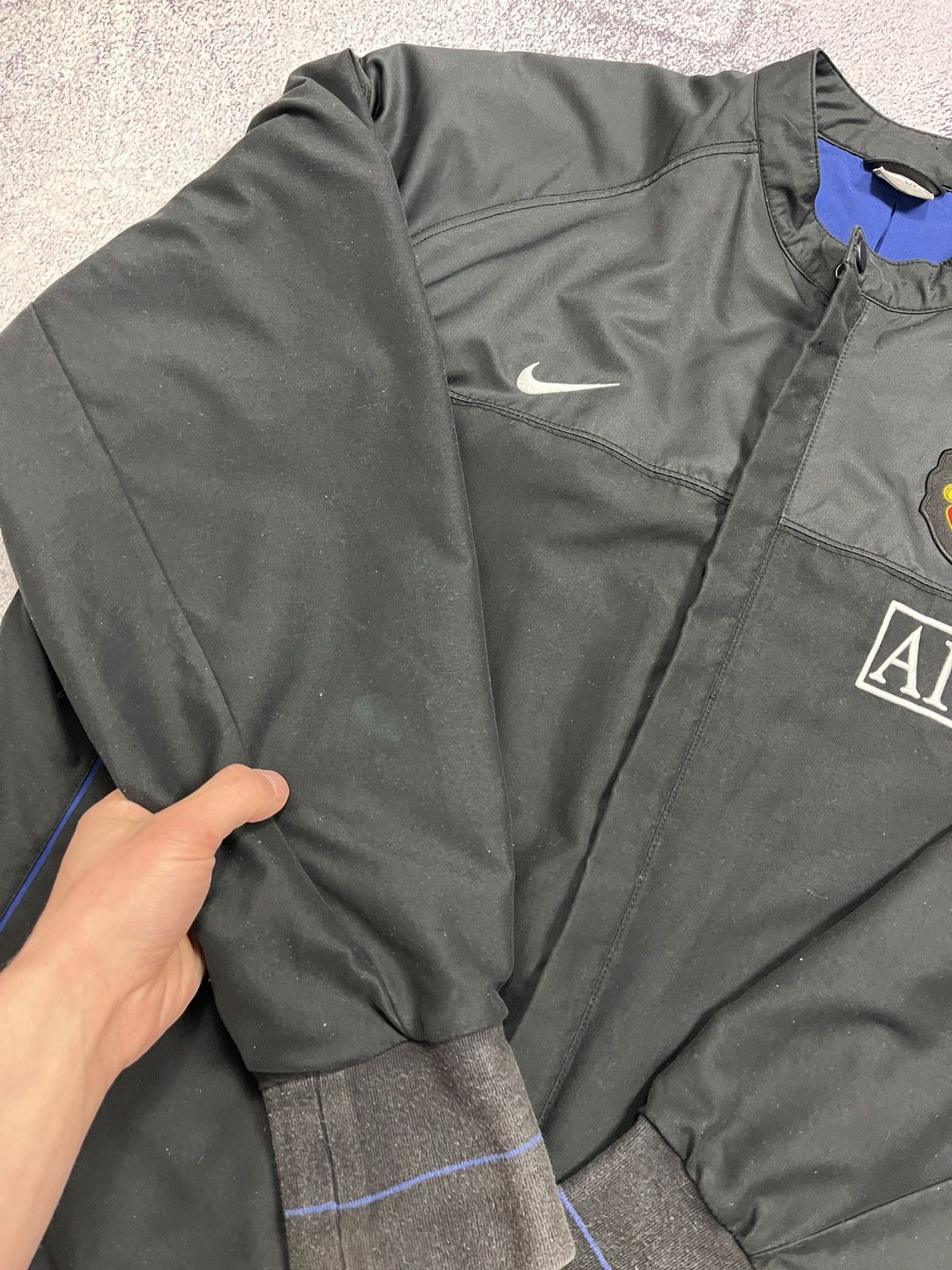 Nike × Vintage Vintage 00’s Manchester United Nike Bomber Jacket Rare Y2k Size US XL / EU 56 / 4 - 20 Thumbnail