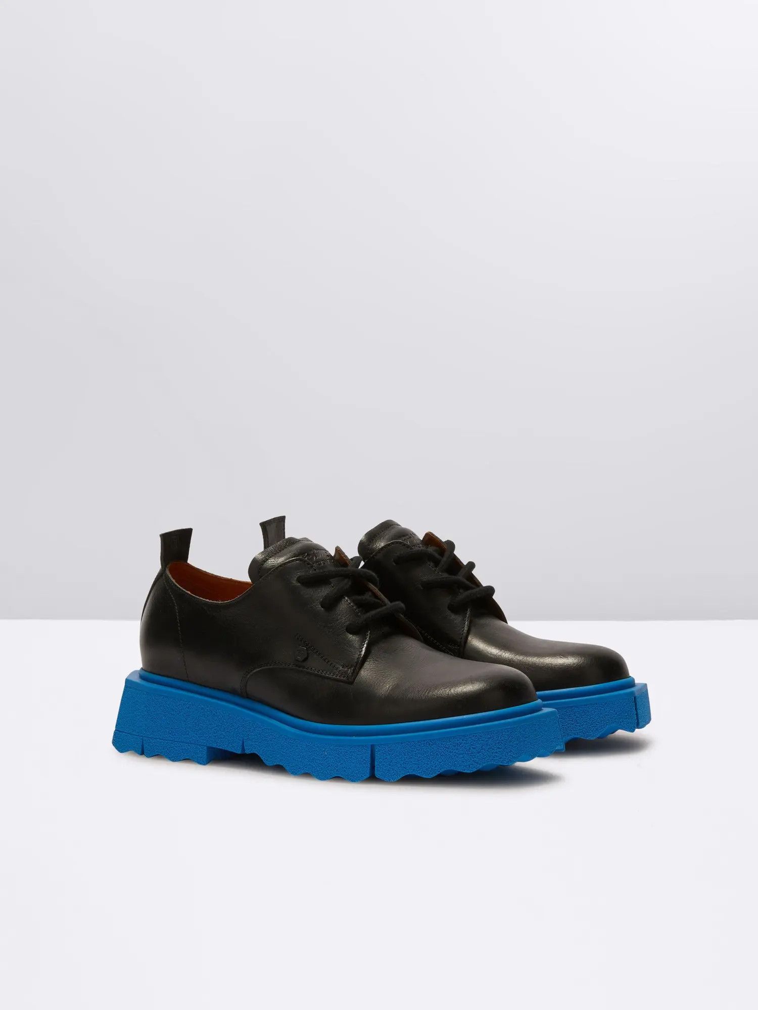 Off-White o1gr1nt1124 Leather Sponge Derby Shoes in Black Size US 13 / EU 46 - 2 Thumbnail