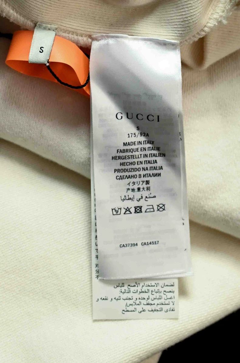 Gucci Gucci Beige logo embroidered cotton hooded drawstring swea Size US S / EU 44-46 / 1 - 4 Thumbnail