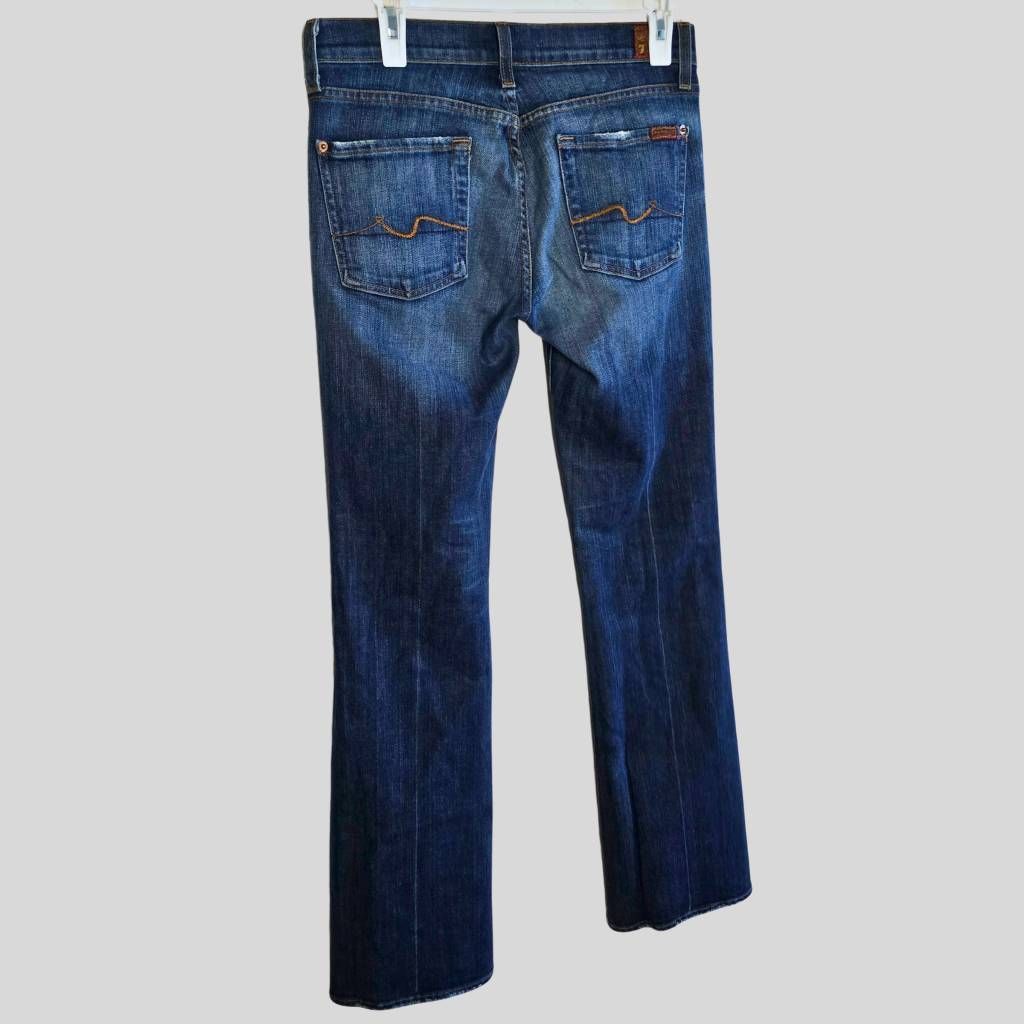 7 For All Mankind 7 For All Mankind Long Legs Bootcut Jeans Sz 28 Dark Wash St Size 28" / US 6 / IT 42 - 4 Thumbnail