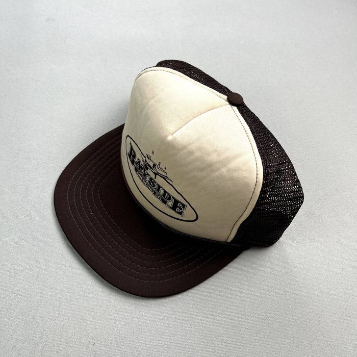 Vintage Vintage Boating Hat Snapback Trucker Brown Bayside Dredging