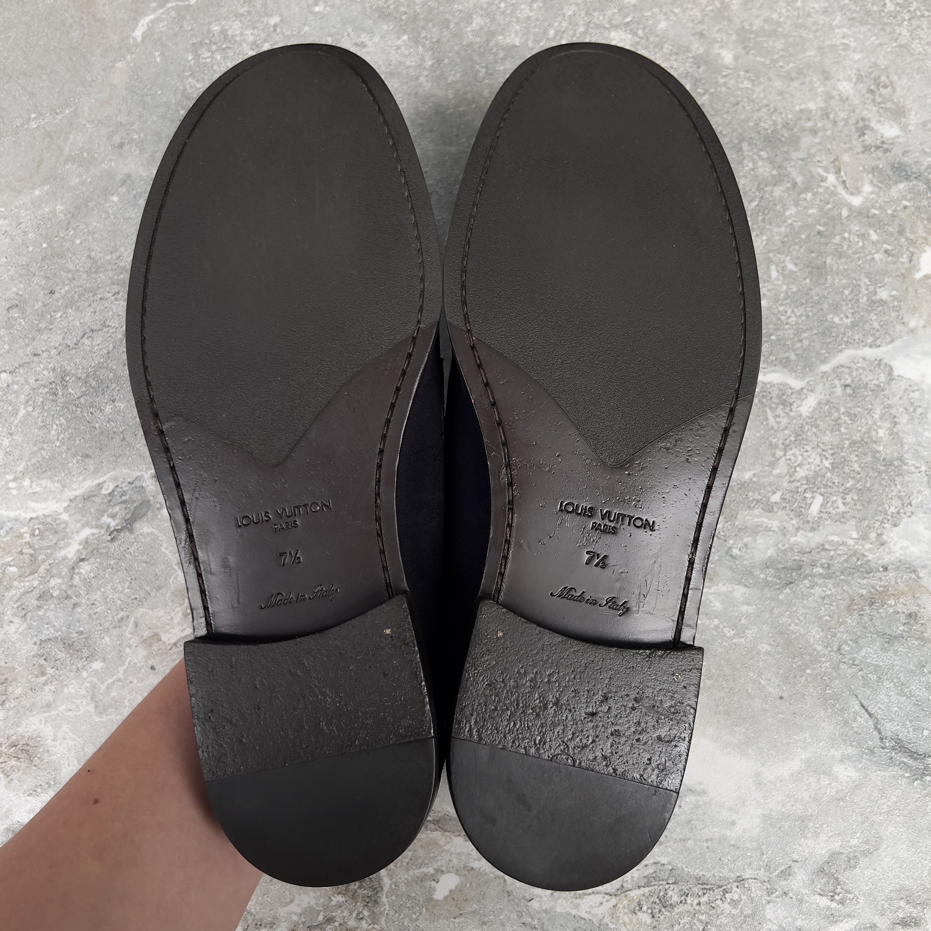 Louis Vuitton Louis Vuitton Logo LV Major Loafers Blue Suede Size US 8.5 / EU 41-42 - 11 Thumbnail
