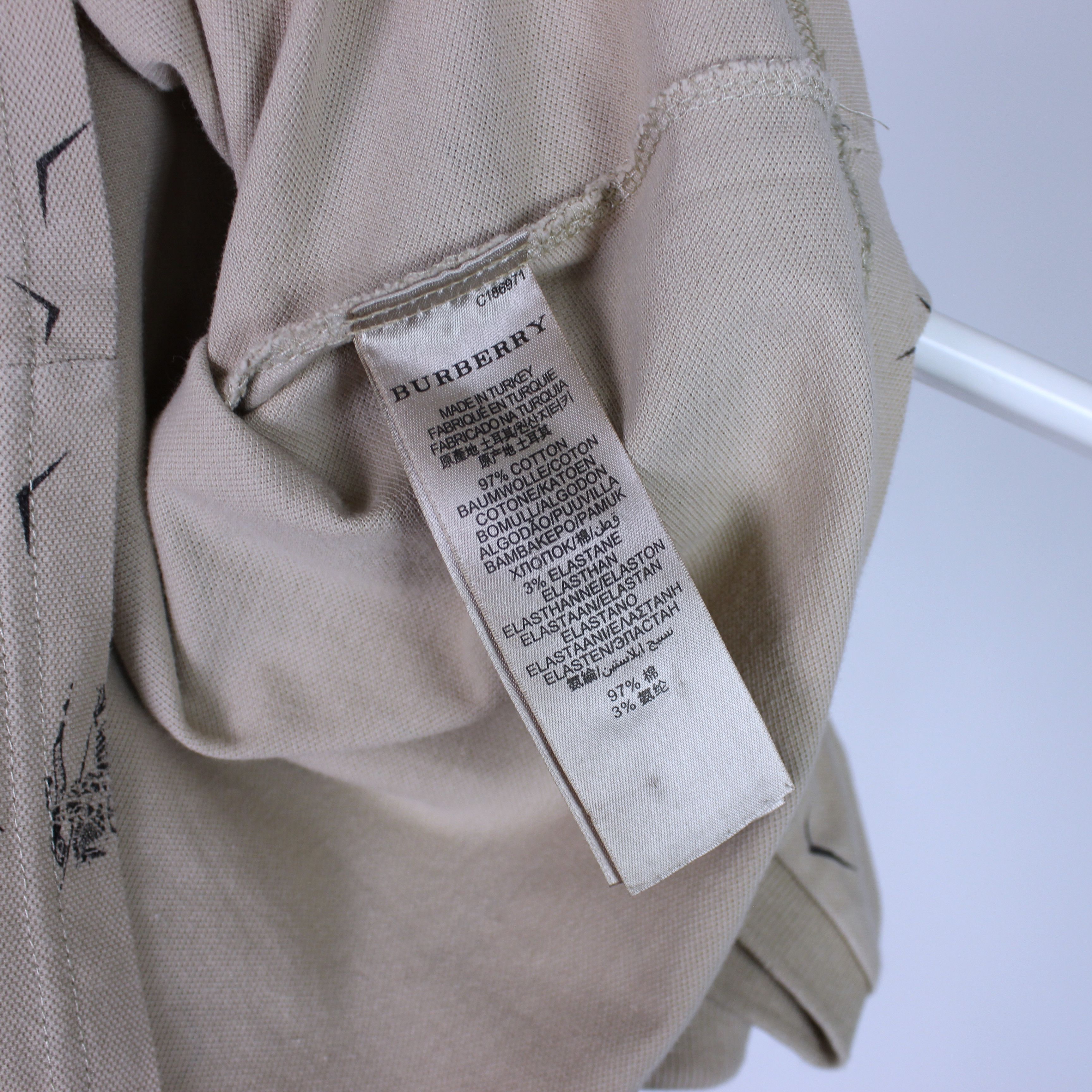 Burberry Burberry polo monogram shirt S M beige Size US M / EU 48-50 / 2 - 10 Thumbnail