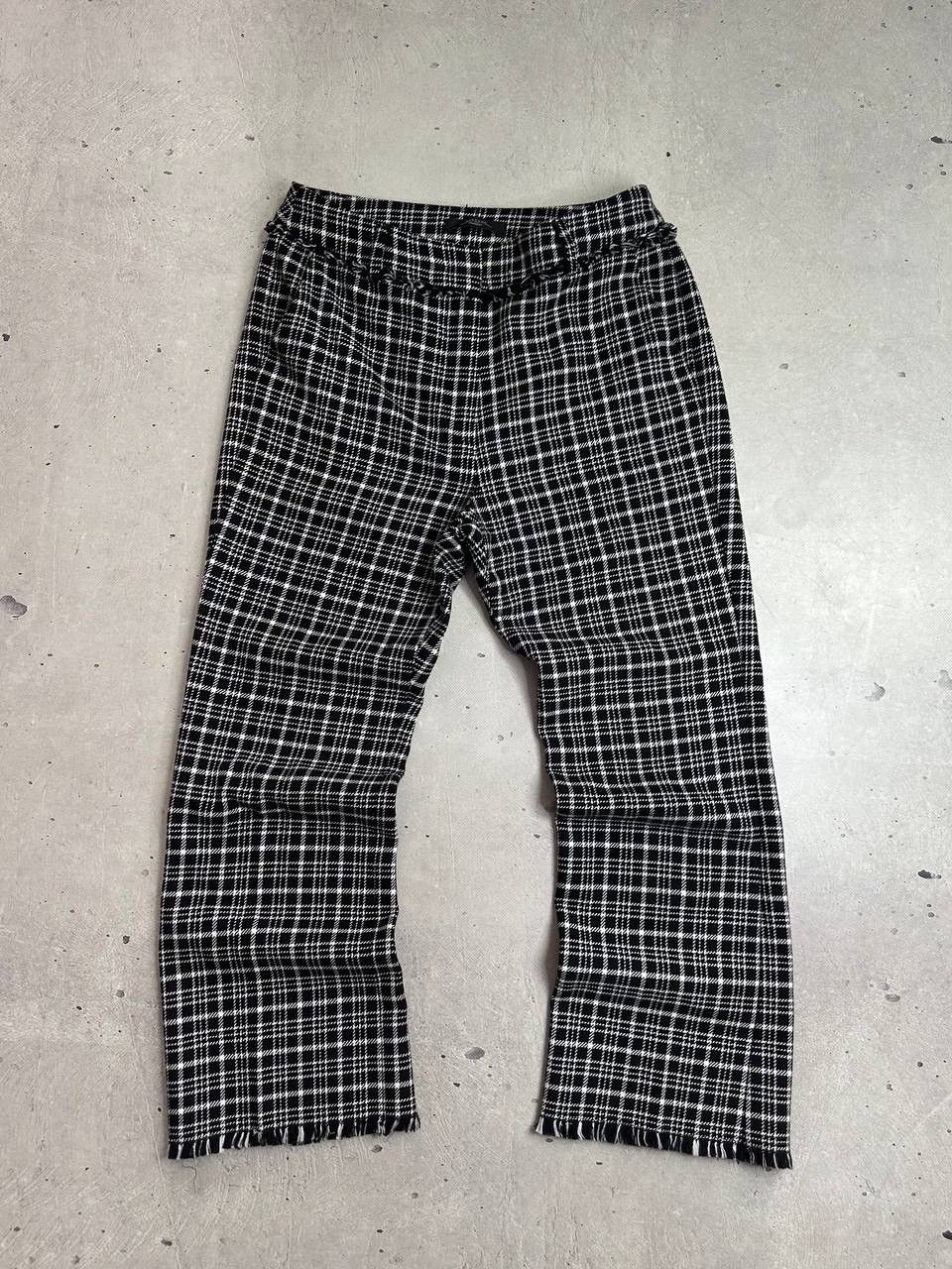 Weekend Max Mara Max Mara Weekend Check Pants Frayed Hem Cropped Trousers E38 Size 28" / US 6 / IT 42 - 2 Thumbnail