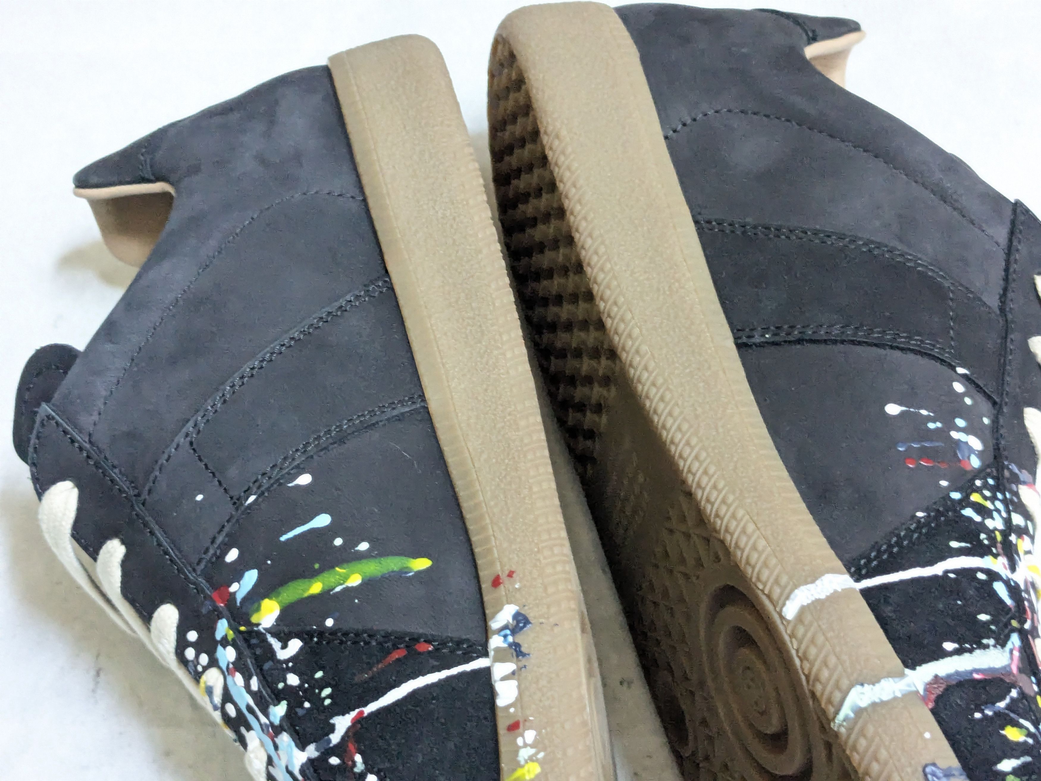 Maison Margiela Maison Margiela Replica GAT Black Paint Splatter 13 46 Low Size US 13 / EU 46 - 10 Thumbnail