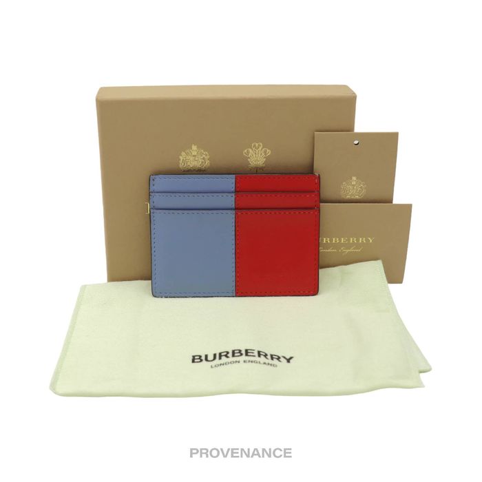 Burberry 🔴 Burberry Card Holder Wallet Colorblock Leather Grailed