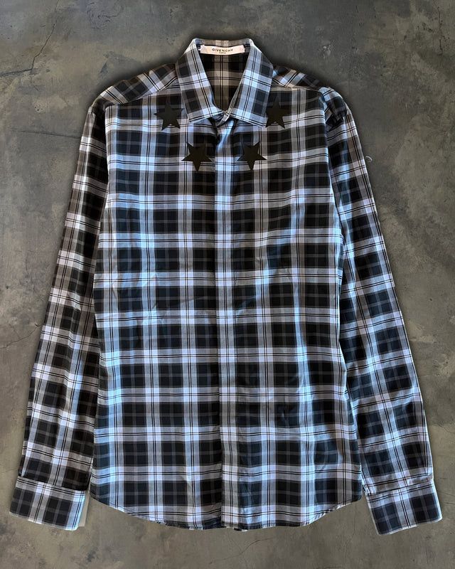 Givenchy GIVENCHY SS2015 STAR PLAID BUTTON UP Size US S / EU 44-46 / 1 - 1 Thumbnail