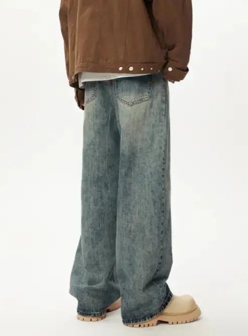 VIBE American trendy distressed street wide-leg loose men's jeans Size US 32 / EU 48 - 4 Thumbnail