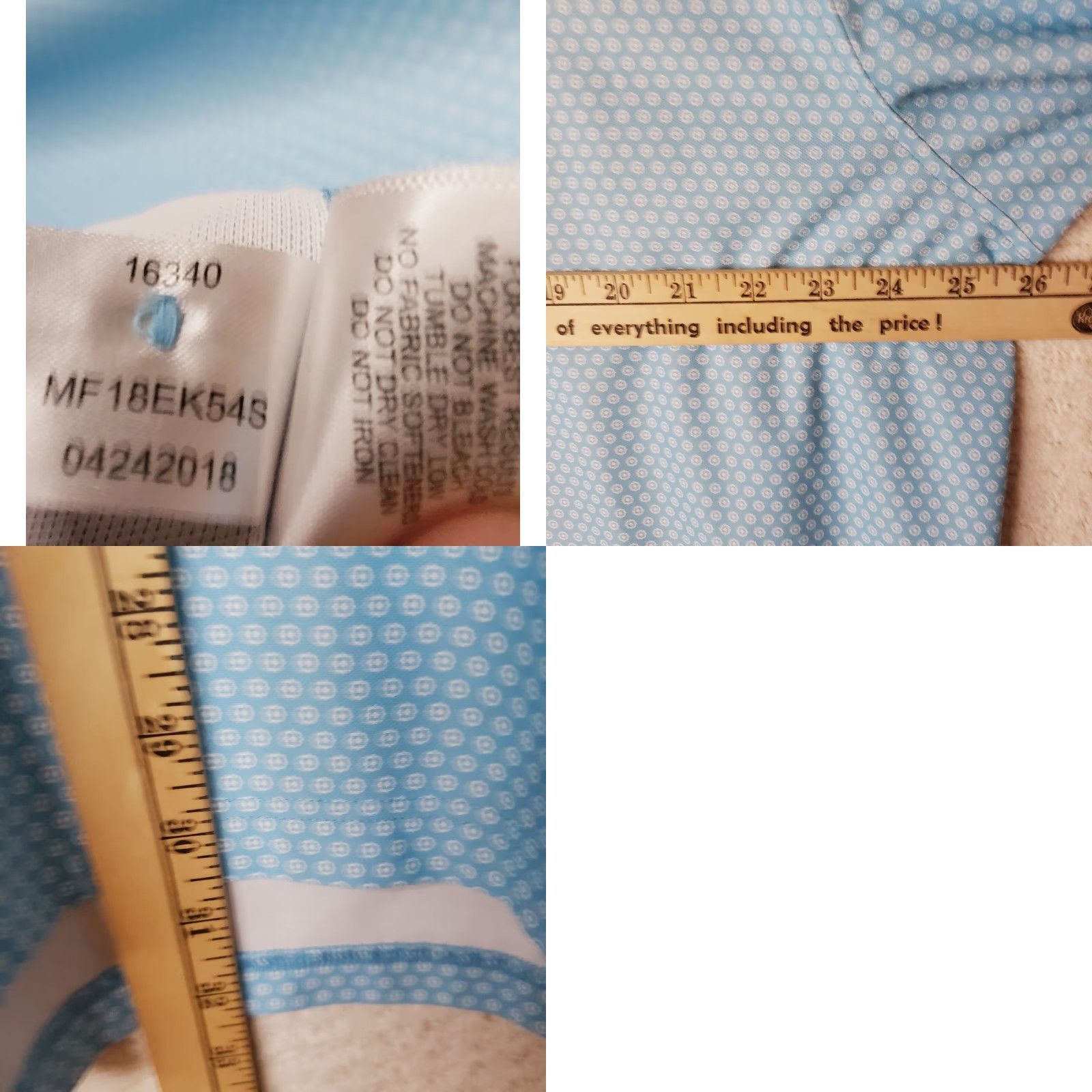 Peter Millar Peter Millar Crown Crafted Geometric Print Golf Polo Men's XL Blue S. S. Shirt Size US XL / EU 56 / 4 - 9 Thumbnail