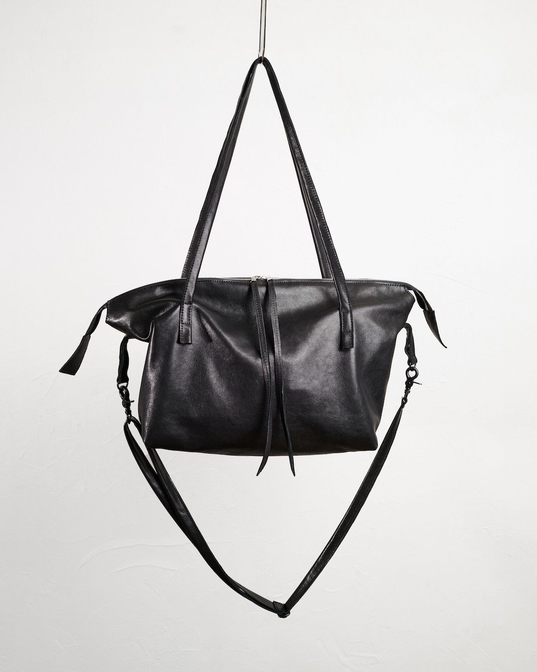 Guidi x Individual Designer Boris Mini Semi-Gloss Leather Bag in Black, Men's